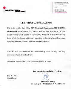 LETTER OF APPRECIATION